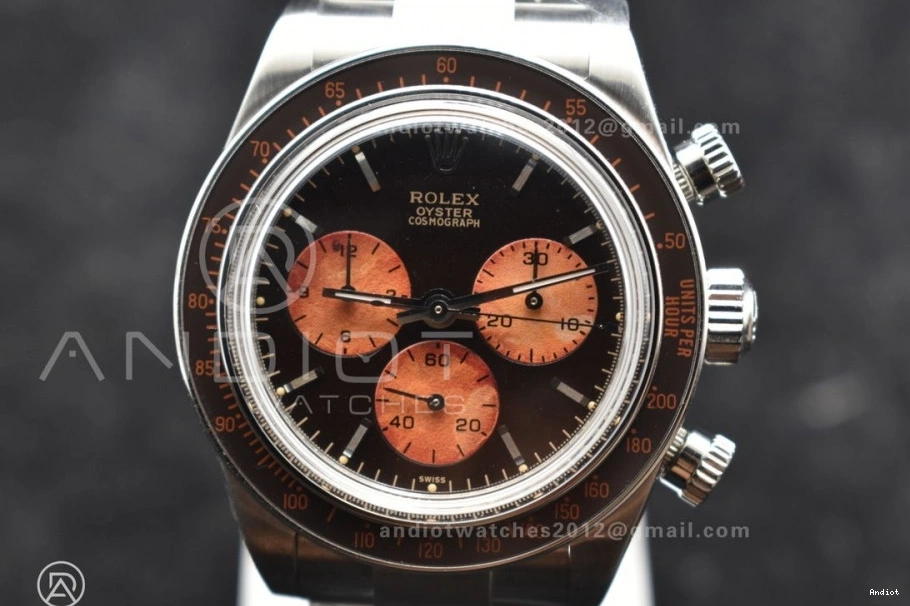 Daytona SS Dial Orange on SS A7750 Best Bracelet Edition Black ADGF 0306